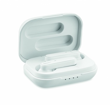 Logo trade promotional items picture of: TWS earbuds with charging base